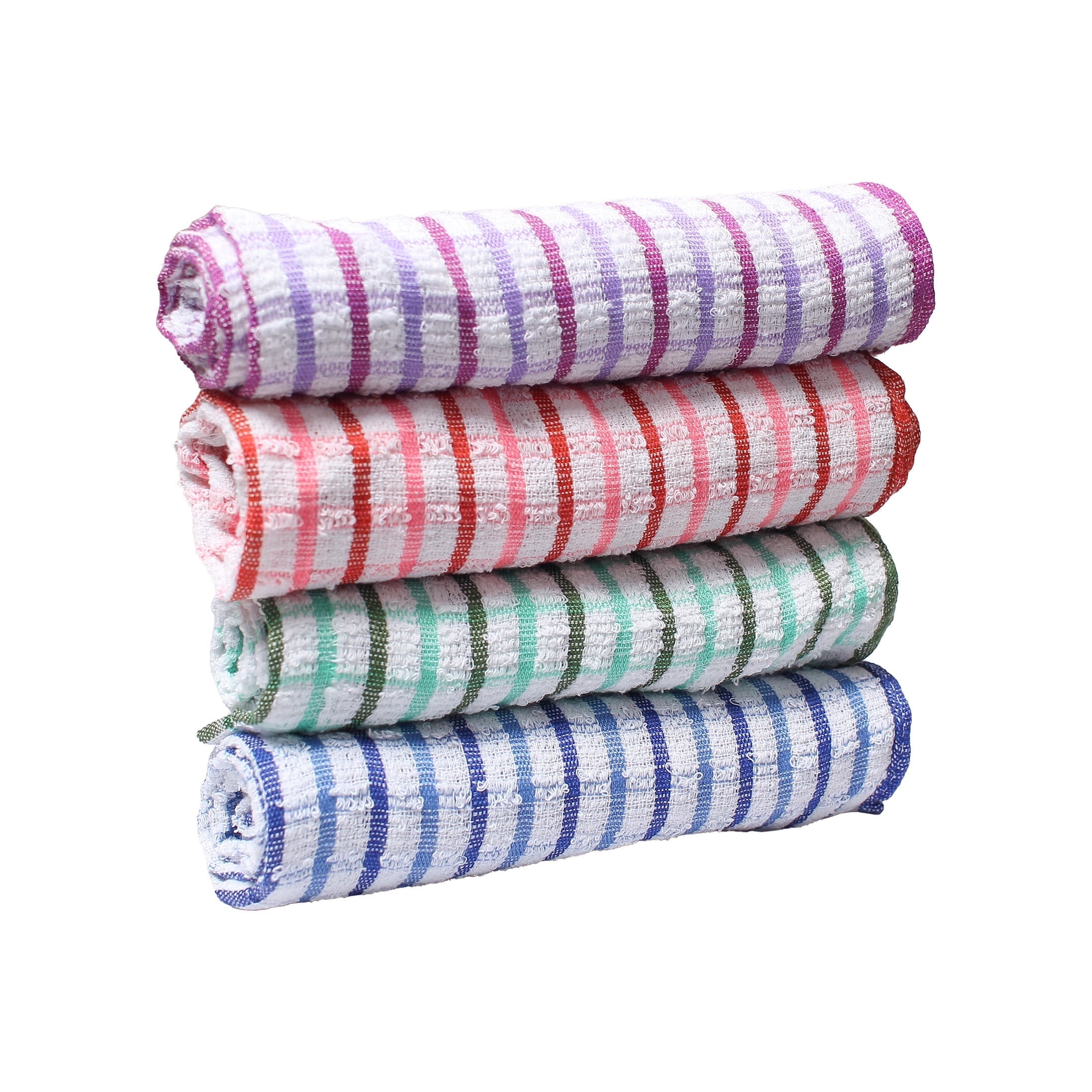 Tribes 4 Pack Dish Towels for Kitchen Heavy Duty Absorbent 100% Cotton 410 GSM Terry Kitchen Towels Multicolor 17×26 inches