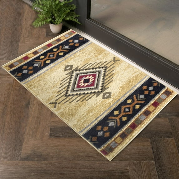 Tribes GC_YLS4003 Cream 2 ft. x 3 ft. Southwest Area Rug