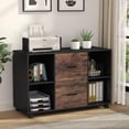 thumbnail image 1 of Tribesigns 2 Drawer File Cabinet, Large Mobile Lateral Filing Cabinet for Letter Size, Printer Stand with Storage Shelves and Rolling Wheels for Home Office, 1 of 7