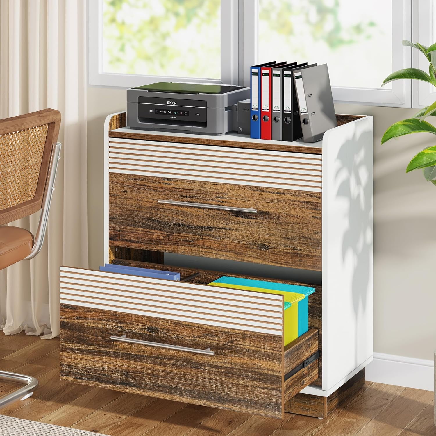 Tribesigns 2-Drawer File Cabinet, Lateral Modern Filing Cabinet for A4 ...