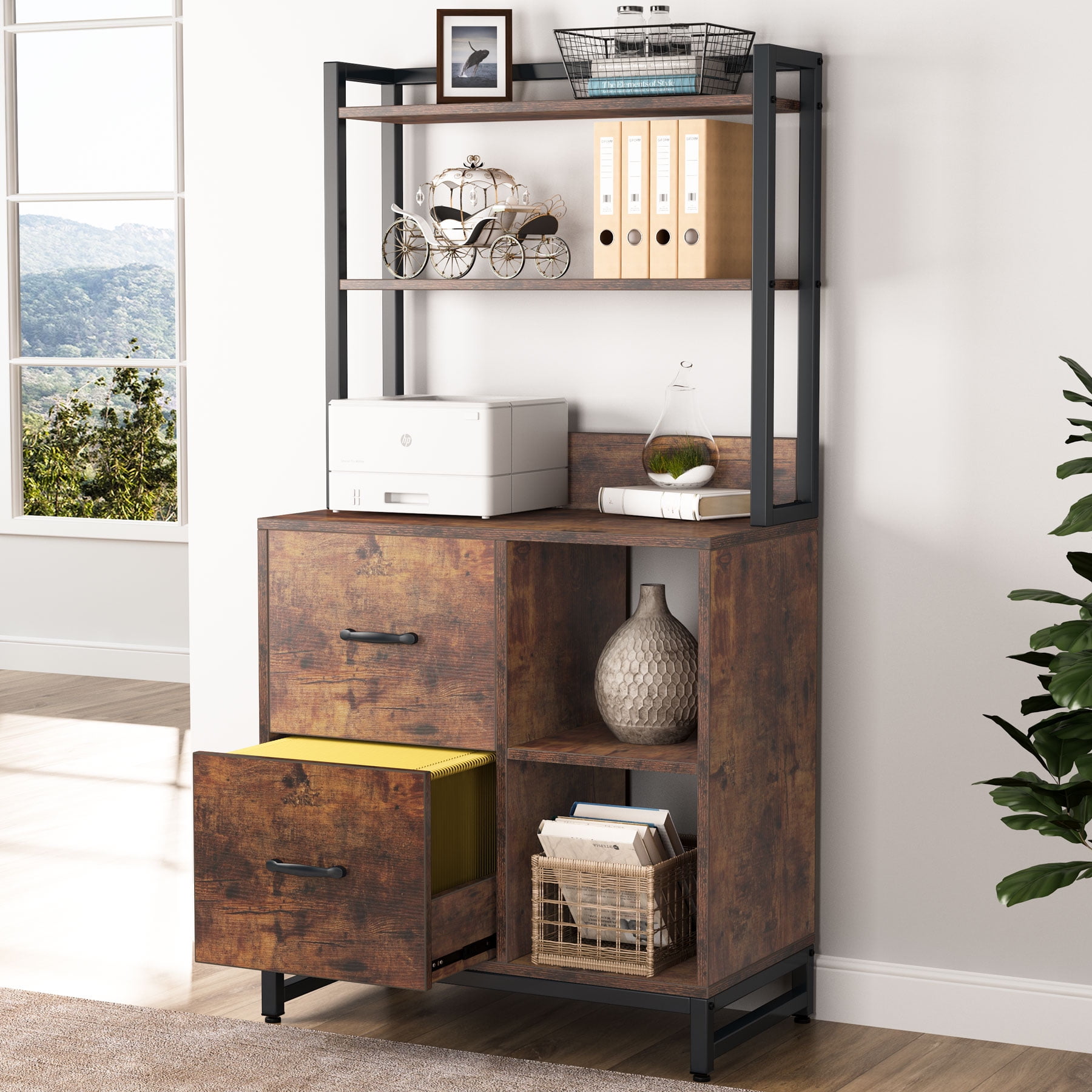 Braunstein 2-Drawer Vertical Filing Cabinet Loon Peak Color: Black Adler