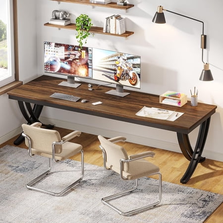 Tribesigns 2-Person Desk, 78.7-Inch Extra Long Desk, Large Double Computer Desk for Home Office, Work Desk (Only Table)