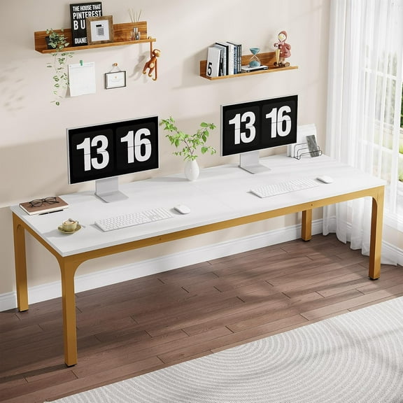 Tribesigns 2-Person Home Office Desk, 78.7" Extra Long Computer Desk