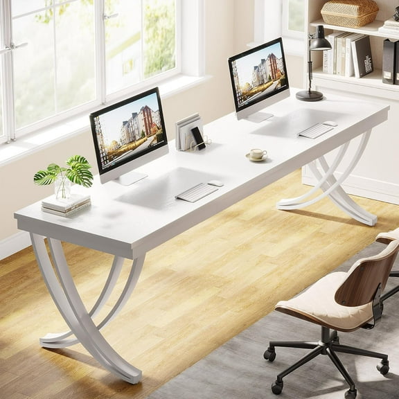 Tribesigns 2-Person Office Computer Desk, 78.7-Inch Extra Long Desk, Large Double Writing Desk