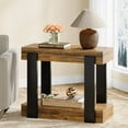 thumbnail image 1 of Tribesigns 2-tier Narrow Wood End Table, Farmhouse Brown Side Table for Living Room, 1 of 9
