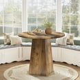 thumbnail image 1 of Tribesigns 31.5-Inch Round Dining Room Table for 2-4, Farmhouse Kitchen Dinner Table with Square Base for Dining Room, 1 of 7