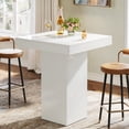 thumbnail image 1 of Tribesigns 31.5" Square Bar Table, Modern Counter Height Kitchen Dining Table,Wooden Pub Cocktail Tables for Dining Room, White, 1 of 9