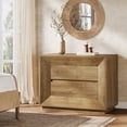 thumbnail image 1 of Tribesigns 35.43" Wide Nightstand, Oak Large Night Stand with Drawers, Farmhouse Oversized Nightstand Bedside Table, Oak, 1 of 6