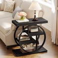 thumbnail image 1 of Tribesigns 4-Tier End Table for Living Room, Wood Narrow Side Table for Bedroom, Black, 1 of 9