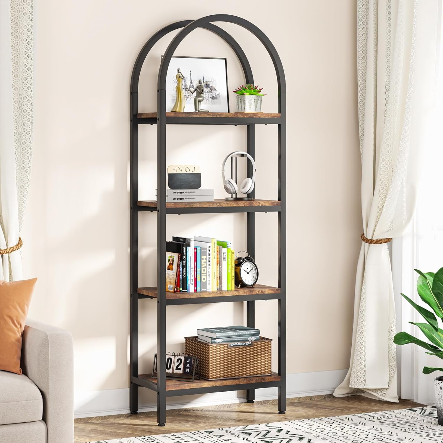 Tribesigns 4-Tier Open Bookshelf, 70.8