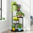 thumbnail image 1 of Tribesigns 4-Tier Plant Stand, 41" Indoor Tall Wood Plant Shelf Holders, Black, 1 of 5