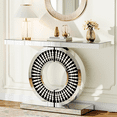 thumbnail image 1 of Tribesigns 43-Inch Mirrored Console Table, Entryway Table with Sparkling Crystal Inlays Base, Modern Sofa Table Behind Couch for Foyer, 1 of 7