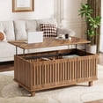 thumbnail image 1 of Tribesigns 43" Lift Top Coffee Table with Spacious Vertical Louver Hollowing Storage Bin, 1 of 7