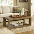 thumbnail image 1 of Tribesigns 47.24" Rectangular Rustic Coffee Table With Open Shelf, 1 of 5