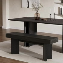 Tribesigns 47" Farmhouse Dining Bench, Kitchen Table Bench with Sturdy Frame for Dining Room, Kitchen, Living Room, Black