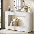 thumbnail image 1 of Tribesigns 47-Inch Console Table, Farmhouse Entryway Console Table with Storage, Industrial White Accent Table for Living Room, Entrance, 1 of 7
