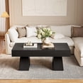 thumbnail image 1 of Tribesigns 47" Modern Coffee Table, Wood Rectangular Center Tables for Living Room, Black, 1 of 6