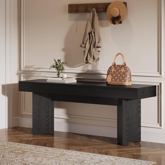 Tribesigns 47" Wooden Entryway Bench, Farmhouse Indoor End of Bed Bench for Bedroom, Hallway, Foyer, End of Bed