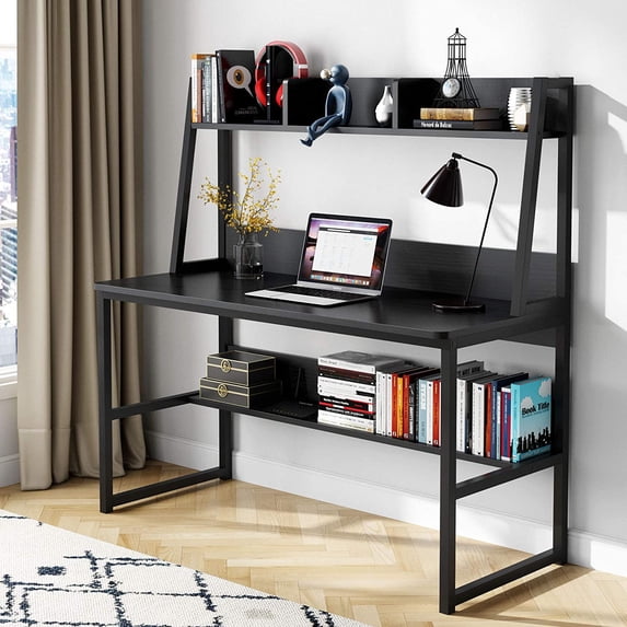 Tribesigns 47 inch Computer Desk with Hutch and Bookshelf