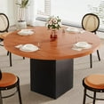 Tribesigns 47 inch Round Dining Table for 46, Farmhouse Dining Table