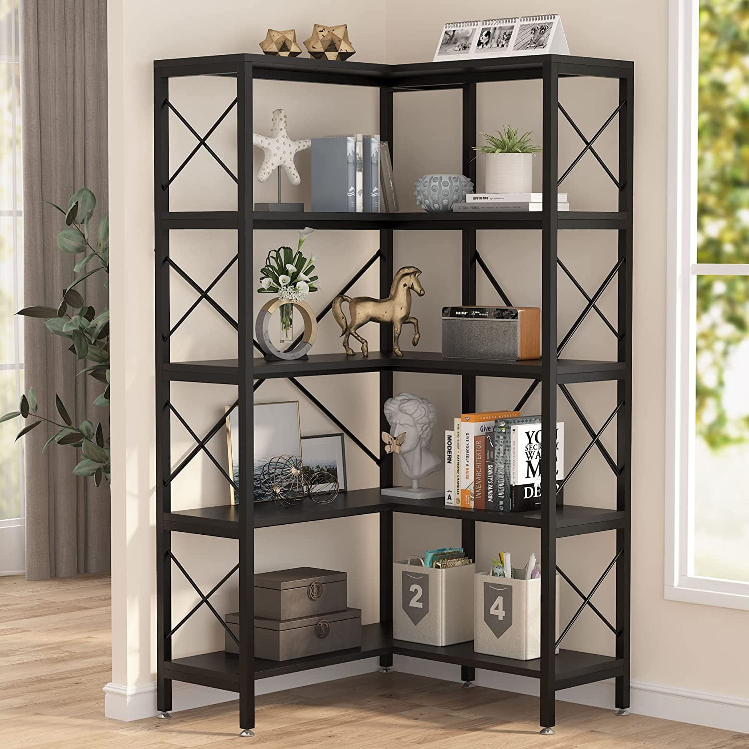 5 shelf tall clearance wide bookcase