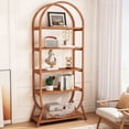 thumbnail image 1 of Tribesigns 5-Shelf Open Bookshelf, 70.8" Tall Arched Bookcase, Storage Wood Bookshelves, Display Shelving, 1 of 6