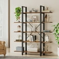 thumbnail image 1 of Tribesigns 5-Tier Bookshelf, Industrial 72 inch Bookcase, Vintage Brown, 1 of 6