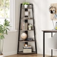 thumbnail image 1 of Tribesigns 5 Tier Corner Bookshelf, 70 inch Tall Corner Ladder Shelf, 1 of 8