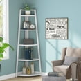 thumbnail image 1 of Tribesigns 5 Tier Corner Bookshelf, 70 inches Tall Corner and Bookcase Corner Display Ladder Shelf for Living Room, Kitchen, Home Office, 1 of 6