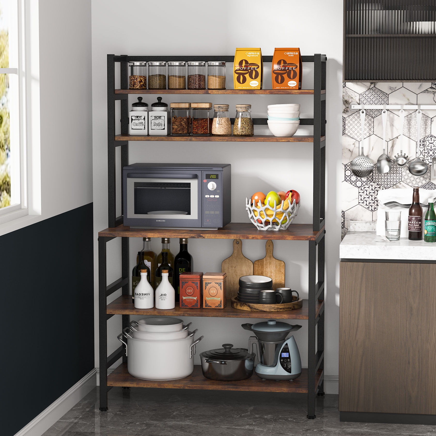 https://i5.walmartimages.com/seo/Tribesigns-5-Tier-Kitchen-Baker-s-Rack-Microwave-Stand-Utility-Storage-Shelf-with-Hutch_e29b6481-63ef-4110-a58c-38b901b28110.716997ee9e24f68b8efc9ac2e8070daa.jpeg