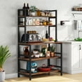 thumbnail image 1 of Tribesigns 5-Tier Kitchen Bakers Rack with Hutch, Microwave Oven Stand, Free Standing Kitchen Utility Storage Shelf Organizer for Spices, Pots, Pans, and Oven, 1 of 7