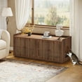thumbnail image 1 of Tribesigns 55.1-Inch Cat Litter Box Enclosure, Extra Large Hidden Litter Box Furniture with 2 Cabinets and Side Entrance for Living Room, Rustic Brown, 1 of 6