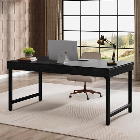 Tribesigns 55" Industrial Executive Desk for Home Office,Business Workstation, Small Conference Table