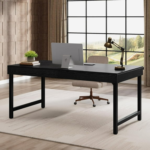 Tribesigns 55" Industrial Executive Desk for Home Office,Business Workstation, Small Conference Table