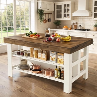 Chris & Chris JET1222 Stadium Kitchen Work Station With Wood Top
