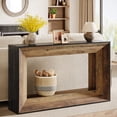 thumbnail image 1 of Tribesigns 55" Long Console Table, 2-Tier Farmhouse Wood Sofa Table for Hallway, Rustic Brown, 1 of 4