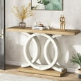 thumbnail image 1 of Tribesigns 55" Console Table with Geometric Base, Wooden Entryway Table, 1 of 5
