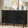 thumbnail image 1 of Tribesigns 59.4-Inch Modern Sideboard Buffet Storage Cabinet with Doors for Kitchen Dining Room Living Room(Black), 1 of 5