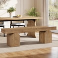 thumbnail image 1 of Tribesigns 59" Dining Bench for 2 to 3, Extra Long Dining Table Bench, Brown, 1 of 5