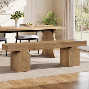 Tribesigns 59" Dining Bench for 2 to 3, Extra Long Dining Table Bench, Brown