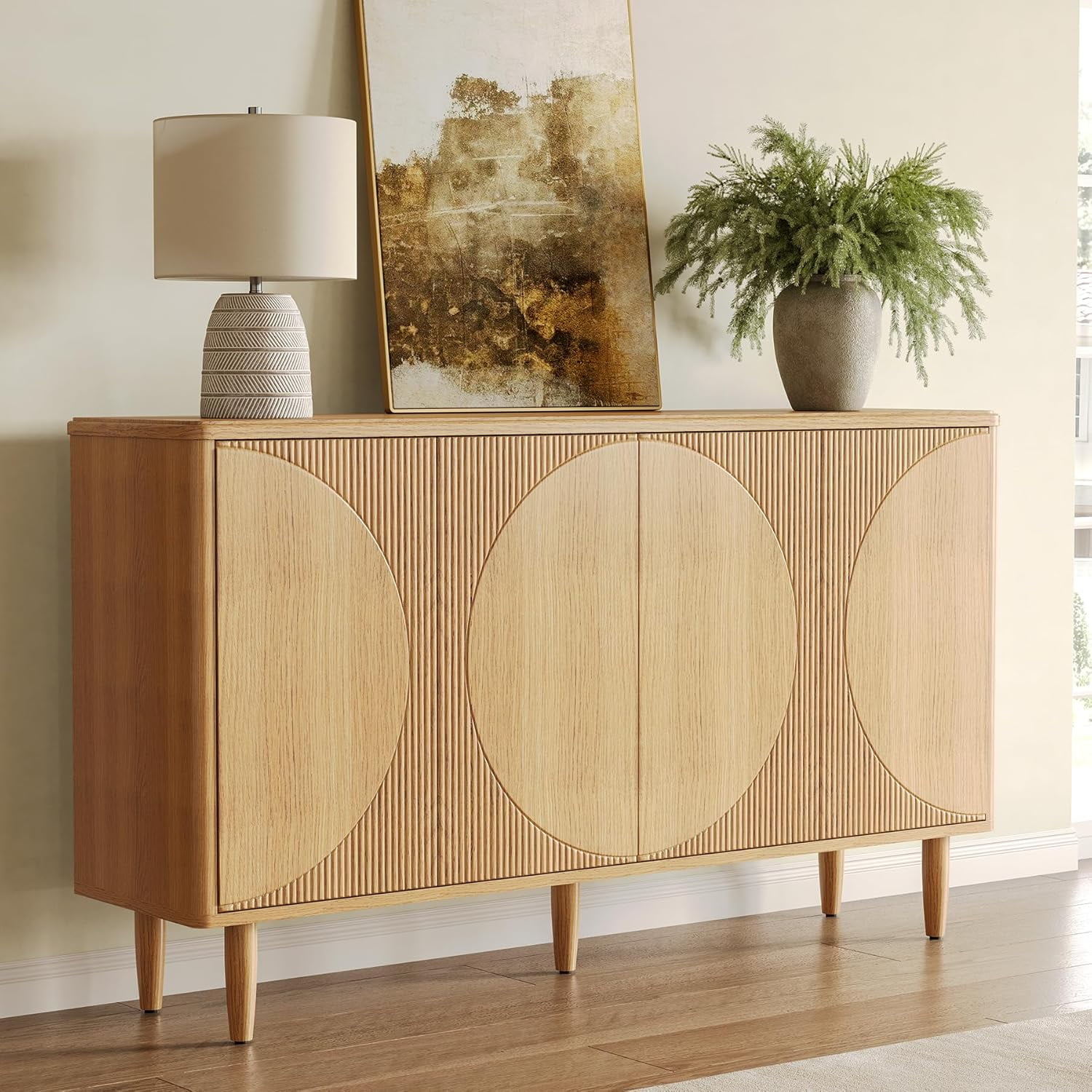 Tribesigns 59-Inch Sideboard Buffet Cabinet with Storage for Dining ...