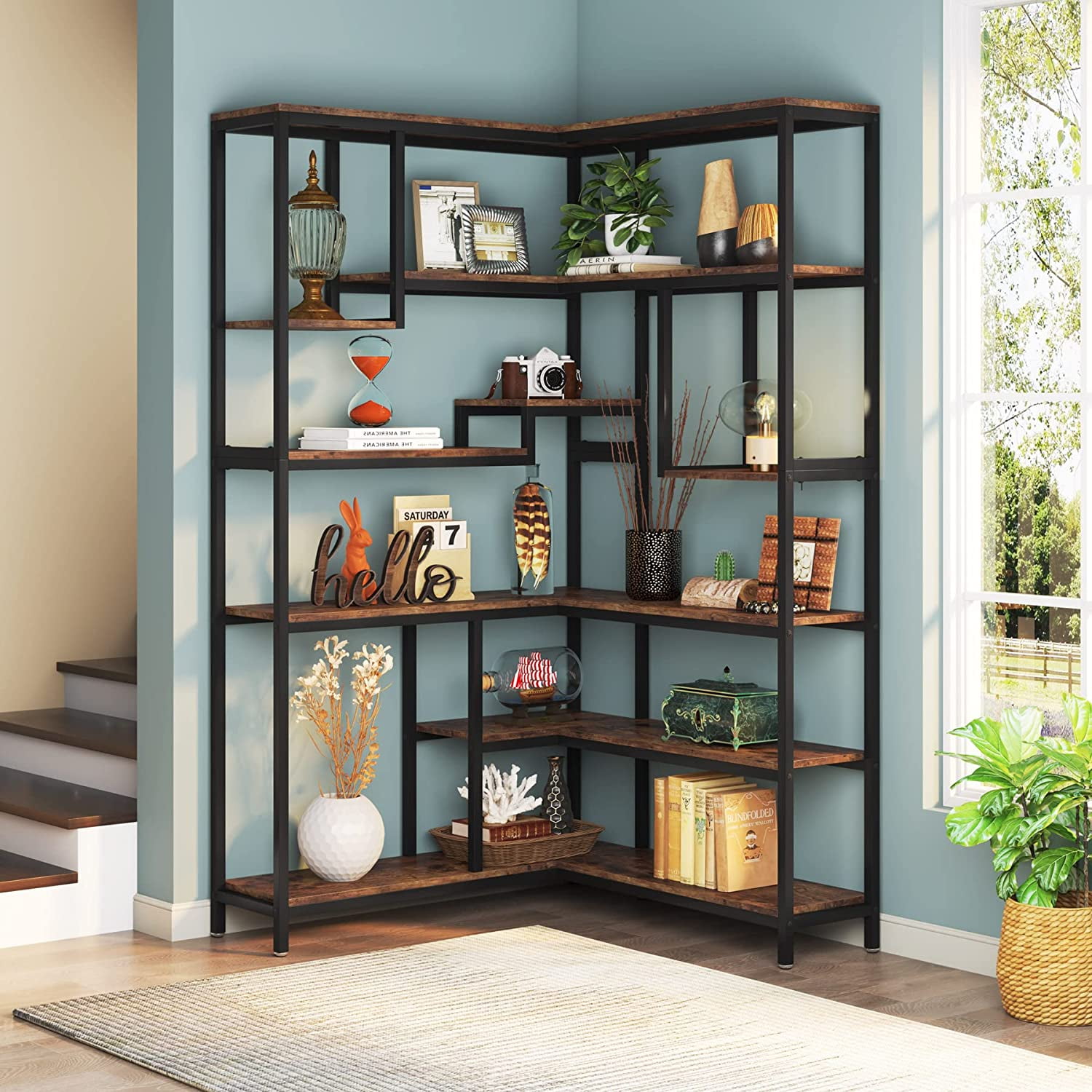 Large corner bookcase deals