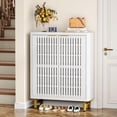 thumbnail image 1 of Tribesigns 6-Tier Farmhouse Shoe Cabinet with Shutter Doors & Adjustable Shelves, 1 of 7
