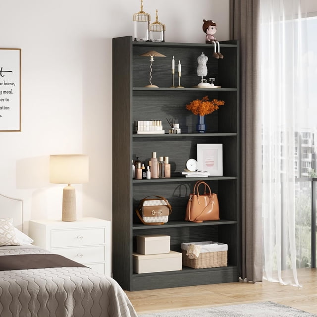 Tribesigns 6-Tier Tall Bookcase, 71 Inches Bookshelves and Bookcases ...