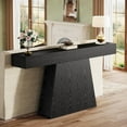 thumbnail image 1 of Tribesigns 63" Black Console Table, Farmhouse Entryway Table with Geometric Base, Wood Sofa Table, 1 of 7