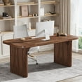 thumbnail image 1 of Tribesigns 63'' Computer Desk, Simple Rectangular Writing Table for Home Office Study Room Bedroom (Brown), 1 of 6