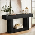 thumbnail image 1 of Tribesigns 63" Console Table, Farmhouse 2-Tier Entryway Table with U-Shaped Base, 1 of 7