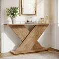 thumbnail image 1 of Tribesigns 63" Console Table, Farmhouse Wooden Couch Table Behind Sofa with Storage, Long Entryway Sofa Station, Rustic Console Stand with Base, Hallway Stand for Entryway, Living Room, Vintage Brown, 1 of 16