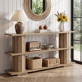 thumbnail image 1 of Tribesigns 63" Farmhouse Console Table, Long Sofa Table With 3-Tier Shelves For Living Room, Entryway, 1 of 6