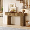 thumbnail image 1 of Tribesigns 63 Inch Console Table, Farmhouse Long Sofa Table Behind Couch for Hallway, Living Room, Entryway, Rustic Brown, 1 of 7